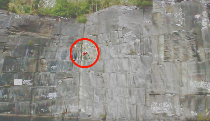 This could have either the most horrible bellyflop in history or a really great clip.