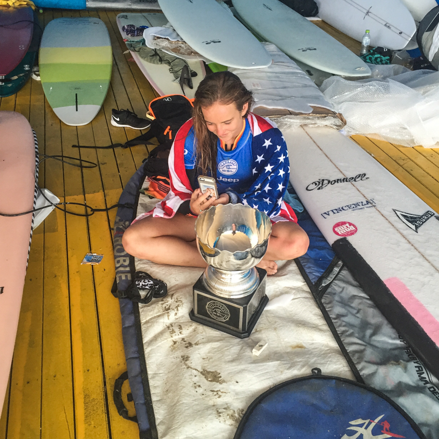 what do you do after you win the world title… of course, you Skype Mum.