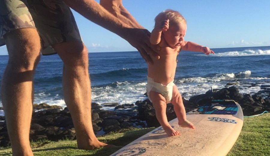 Who needs surf trunks when you've got a pair of Huggies?