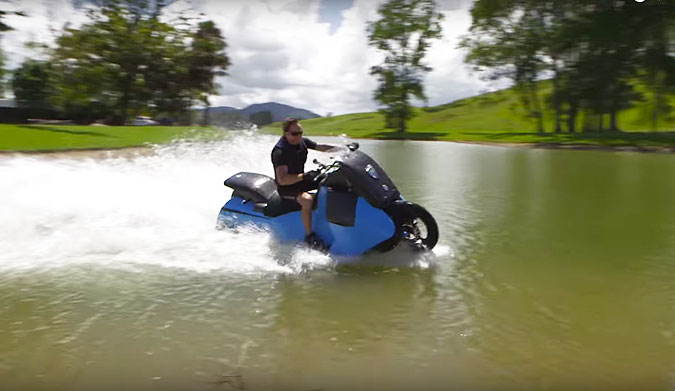 No longer will anyone have to question whether it's a dirt bike with skis or a Jetski with wheels... because now there's the Biski.