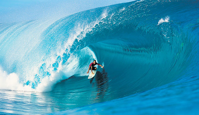 Cory Lopez Pioneers the Barrel @ Teahupoo, Tahiti. Photo Courtesy: Tom Servais