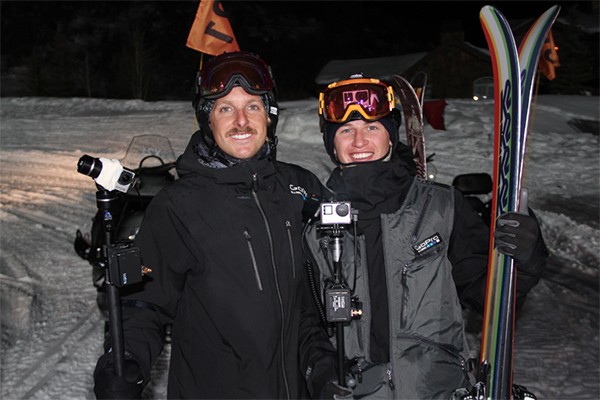 Farro, left, and Justin Mayers after the X Games Big Air event.