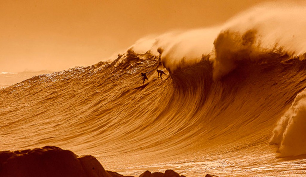 Waimea- Mark Healy and Shane Dorian paddled into this bomb one day before the Eddie in 2009. It is said to be the biggest wave ever paddled in the Bay. 