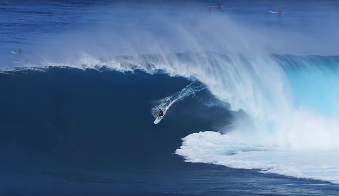 When Jaws gets thoroughly pounded by a swell, it is a wonderful thing, both for the surfers and the audience.