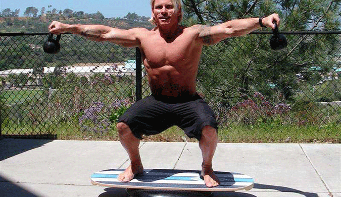Try squats on an Indo Board. It might not be easy, but it will get easier.