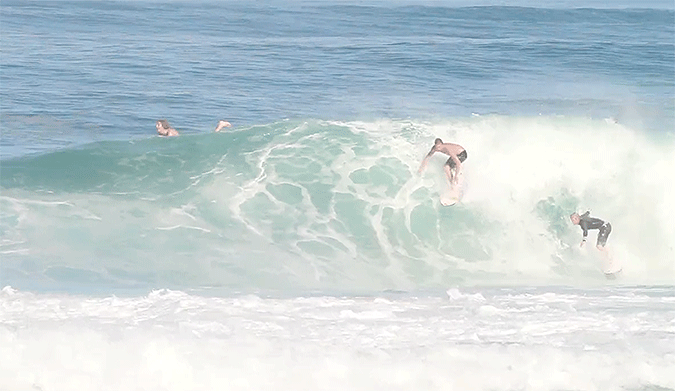 Surfing with friends is fun. You can play the drop in game all day long, and as long as no one gets hurt, it's a riot.