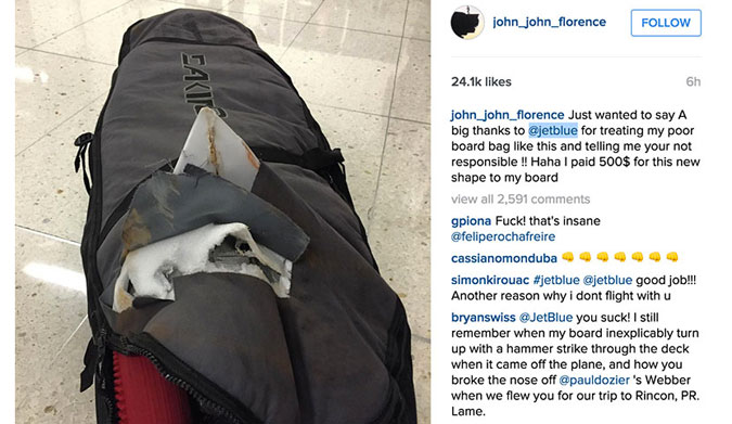 Remember that time John John paid $500 to have his board messed up by jetBlue? 