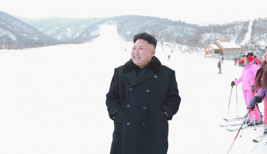 Kim Jong Un Skiing
