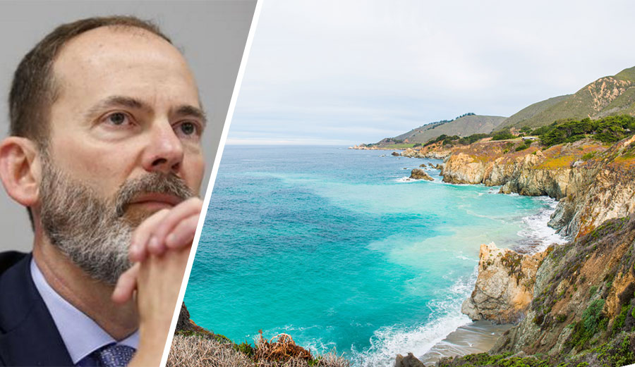 Lester wanted to protect California's coastline. Do the rest of the appointees on the California Coastal Commission feel the same way? Photos, L-R: LA Times/Shutterstock