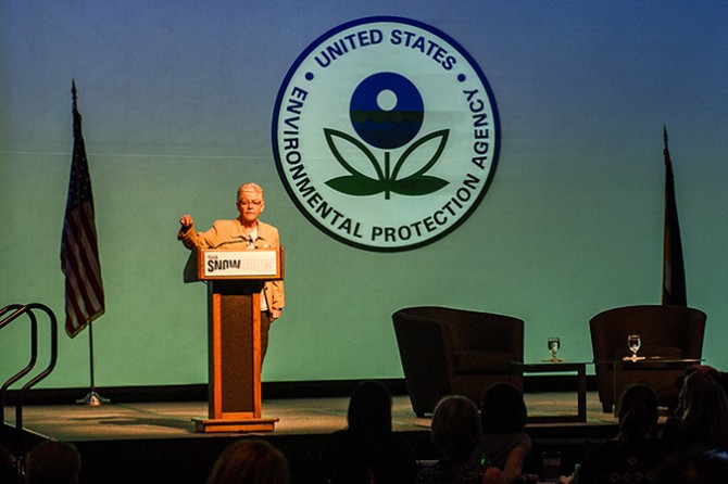 Administrator Gina McCarthy of the EPA delivering the opening keynote at SIA 2016.