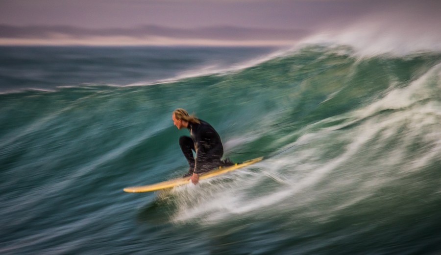 Remi Peterson can surf just about anything. Here he is on one of Derek Hynd's finless modifications... and you can bet he's having fun.