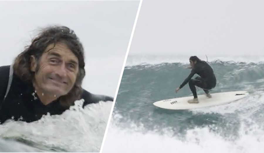 He's surfing for all the right reasons... and that's a book we could all take a page out of.