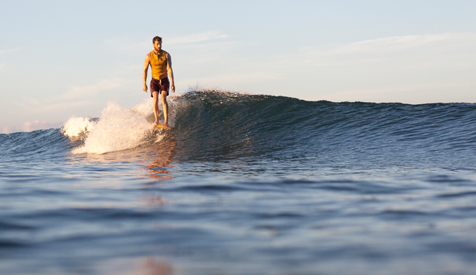 Christopher Sizemore, a caravan member of the Two Feet and Classy crew, hangs ten. Photo Courtesy of Two Feet and Classy