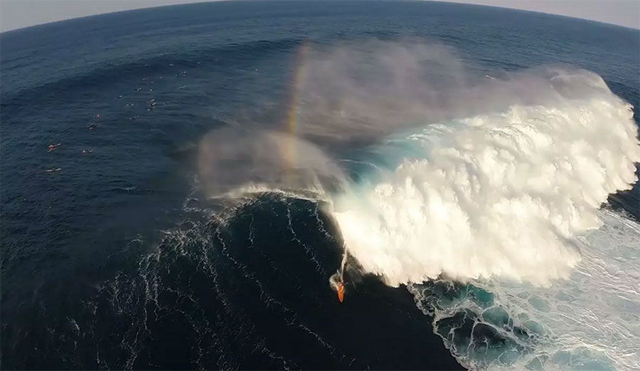 Although the swell that put the Eddie on yellow alert was overhyped and lacked the size that was predicted, the crew at Pe'ahi, Maui, aka Jaws, weren't disappointed.