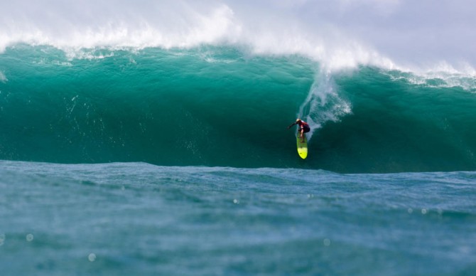 A very important notch on John John Florence's post. Photo: WSL/Keoki