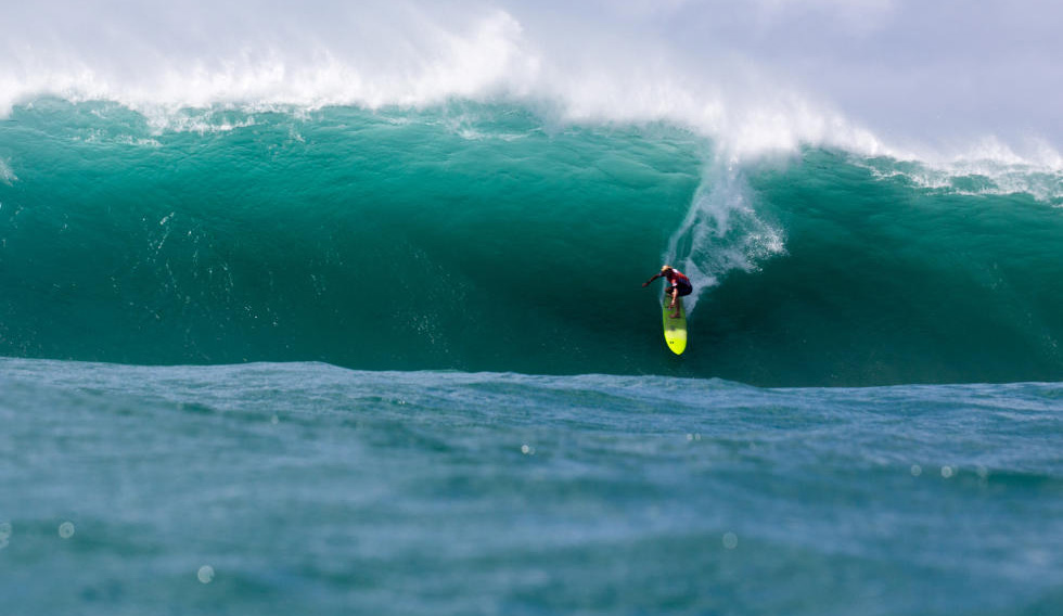 A very important notch on John John Florence's post. Photo: WSL/Keoki