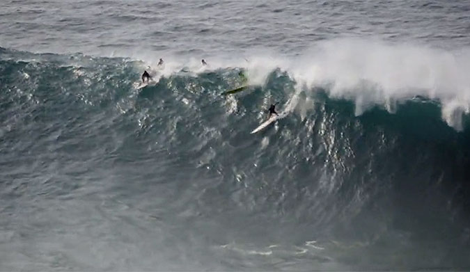 When Waimea is breaking, it is a sight to see.