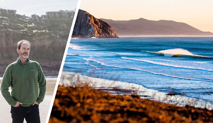 Charles Lester, the now-former Executive Director of the California Coastal Commission, and a part of his beloved coast.
