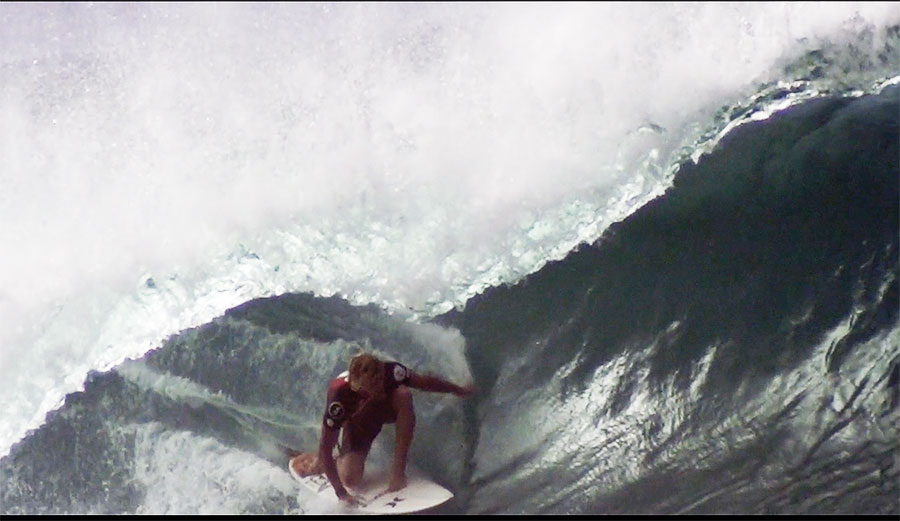 At pumping, perfect, 8-12 foot Pipeline, the quarter finals included Kelly Slater, John John Florence, and Bruce Irons–three of the world's most acclaimed Pipe surfers.