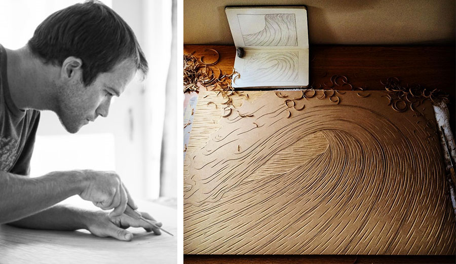 Steven carving his own lines.