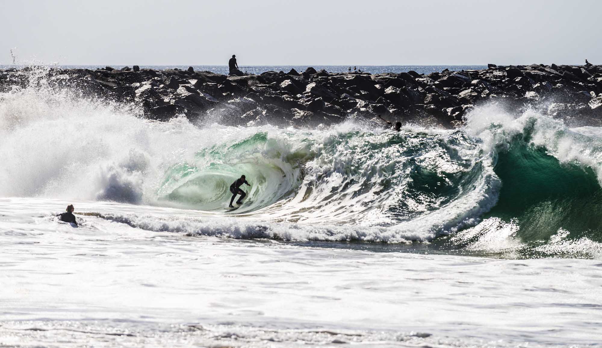 Ryan Hurley finding the reward worth the risk at Wedge. Photo: Benjamin Ginsberg/Driftwood Photo