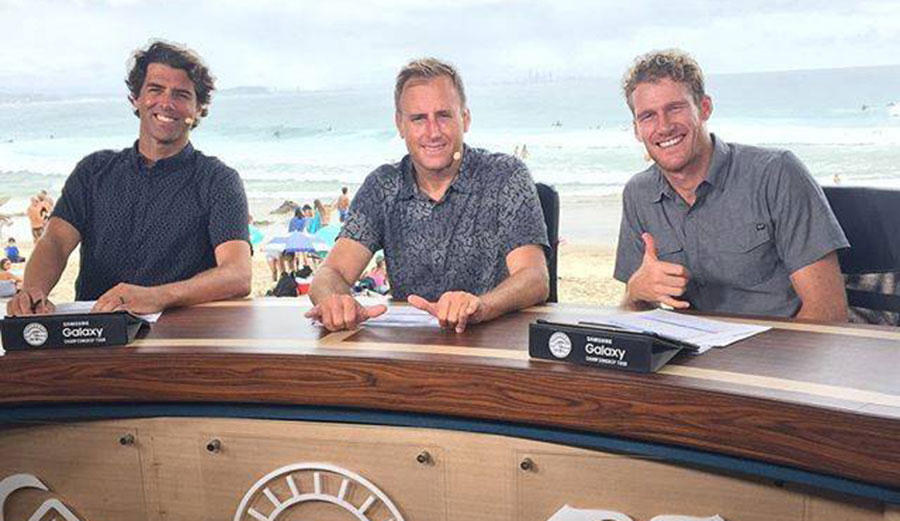 Bede in the commentator's booth.