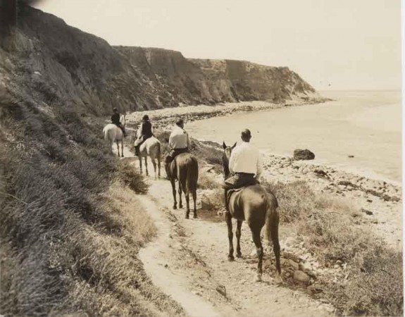 Old school horseback riding on RAT ("Right After Torrance") Beach.