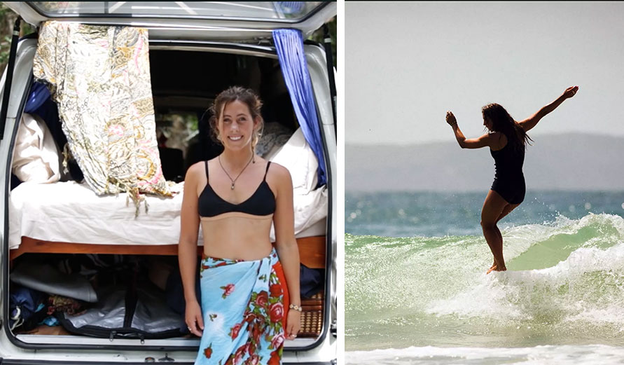 If there's a definition of a "free surfer" it might be Karina.