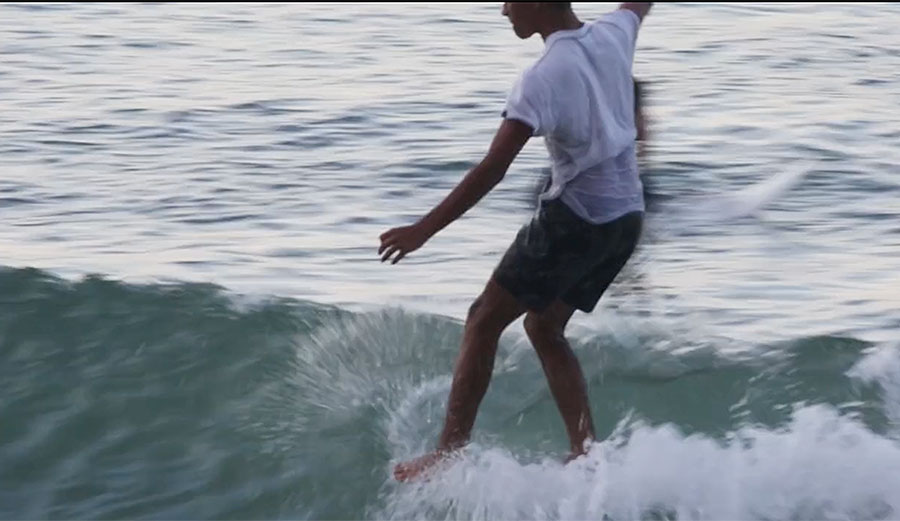 It's not all that often that the viewer gets a look at not only the surfing, but at the inside of the mind of the surfer.