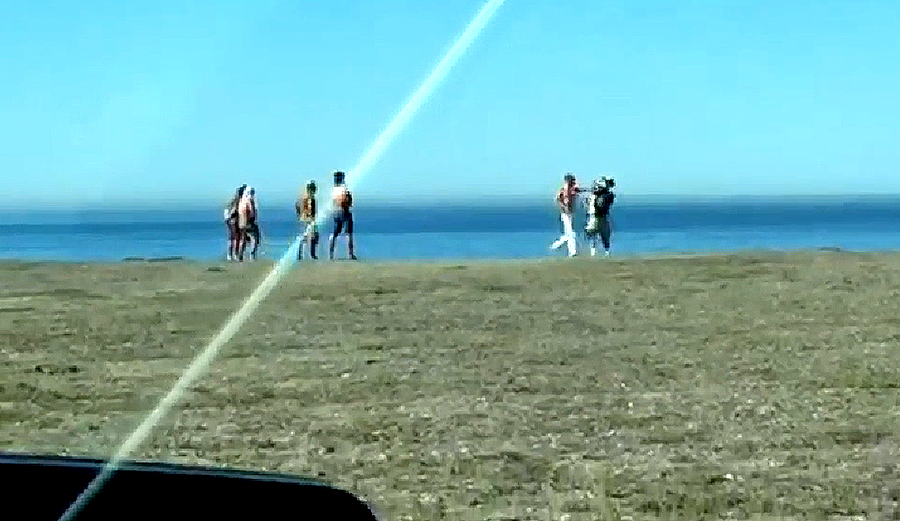 Screen grab from a video of a fight taken by a passerby at Lunada Bay.