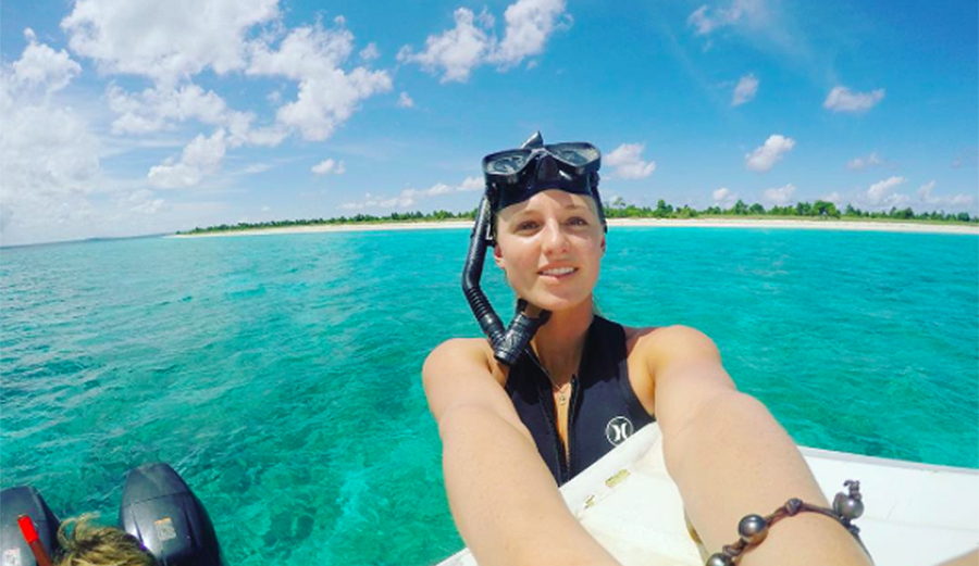 Lakey keeping things about as positive as possible "My version of the WSL at the moment. World Snorkeling League. Haha but in all honesty working on my ankle and hoping to be back soon! Enjoying some time in the sun and the sea to keep me sane until I get back on the board."