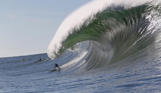 Jamie Mitchell at Maverick's, California on February 4, 2016. Photo by Frank Quirarte. An entry into the 2016 Paddle Award category. Photo: WSL / Frank Quirarte