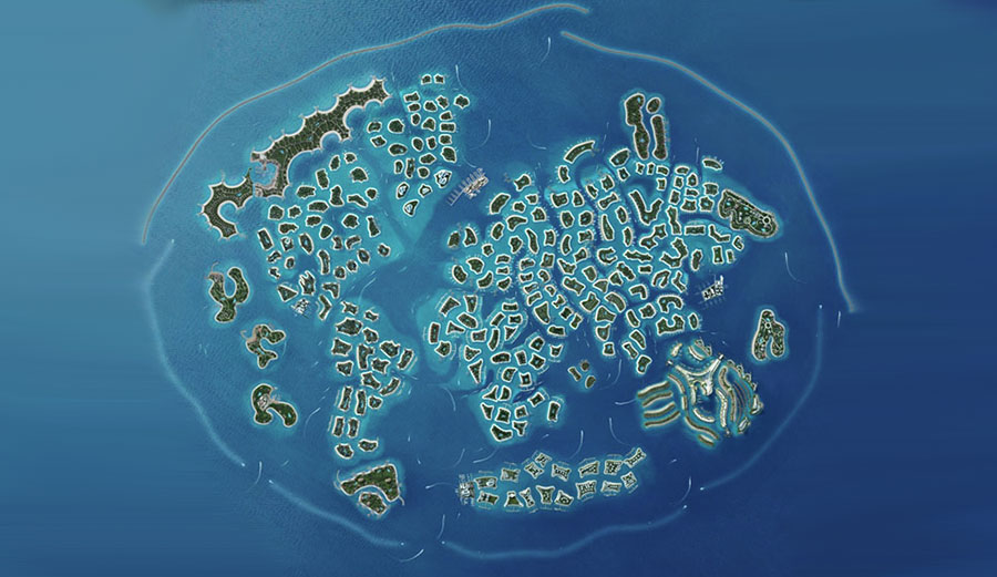 From above, The World looks like, well, the world.