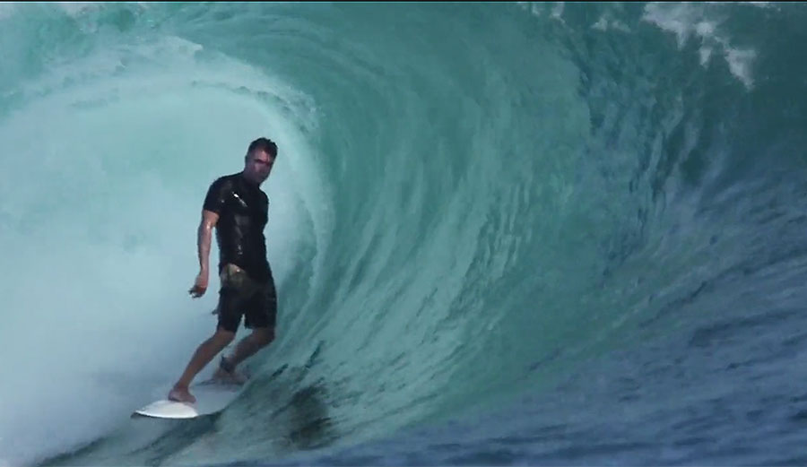 The clip above is a good look at a world class wave with a few everyday surfers