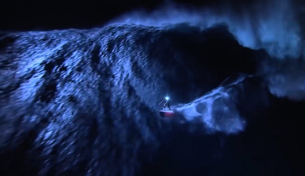 Mark Visser Surfs Jaws at Night