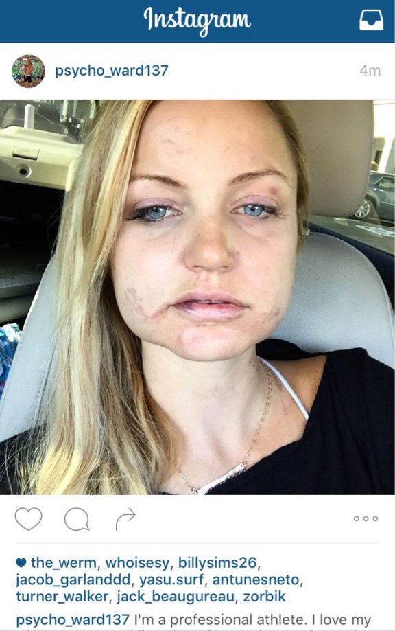 Wardo's wife Michele uploaded this image to her husbands Instagram account. It was removed an hour later. Photo: Instagram