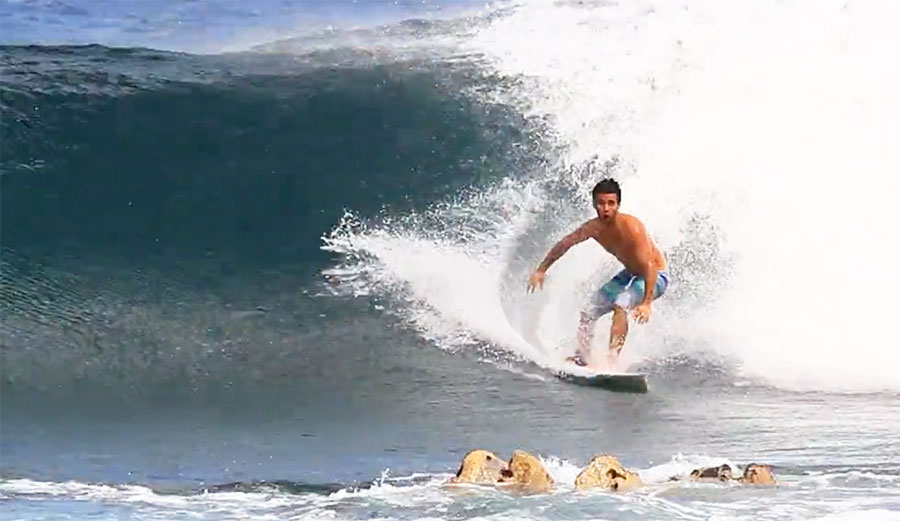Mason Ho, rock lobstering.