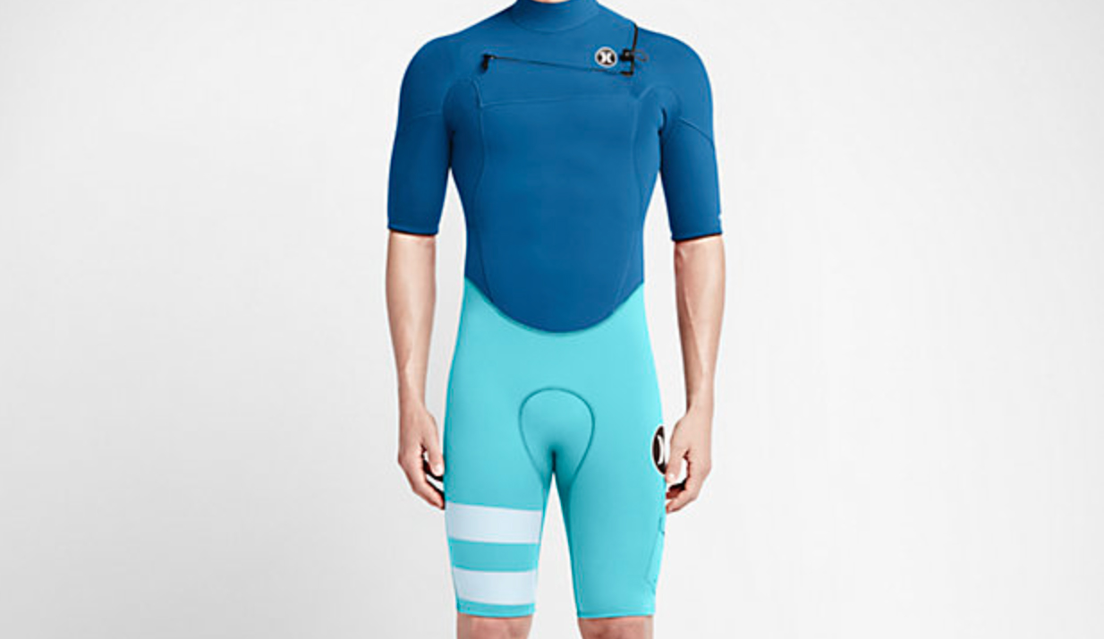 No matter what, a spring suit looks a little awkward...
