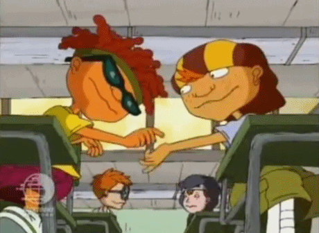 Imitating this handshake summarizes my middle school days.