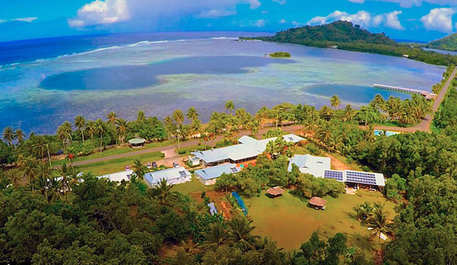 The three-acre waterfront resort in Kosrae, Micronesia. Absolute paradise. Photo: Caters News Agency