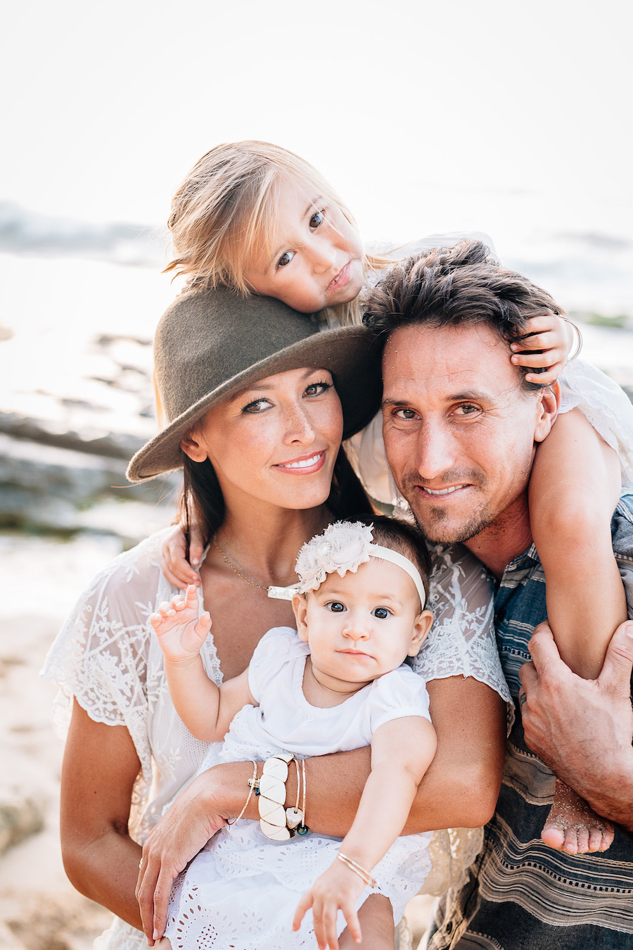 Aaron and family. Photo: Corinne Gold