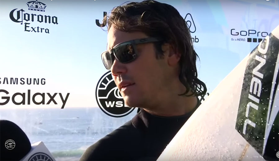 John John Florence and Jordy Smith competed in terrible conditions at J-Bay yesterday.