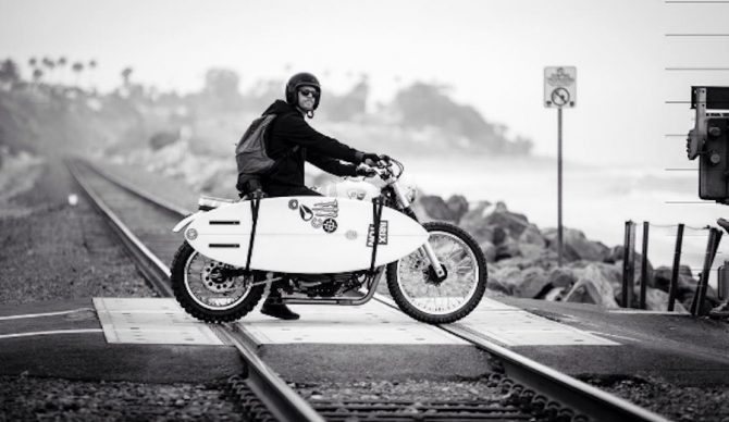 From dual single fins to custom-built bikes, Chippa's just a guy who's content doing his own thing. Photo: Brin Deuk Morris