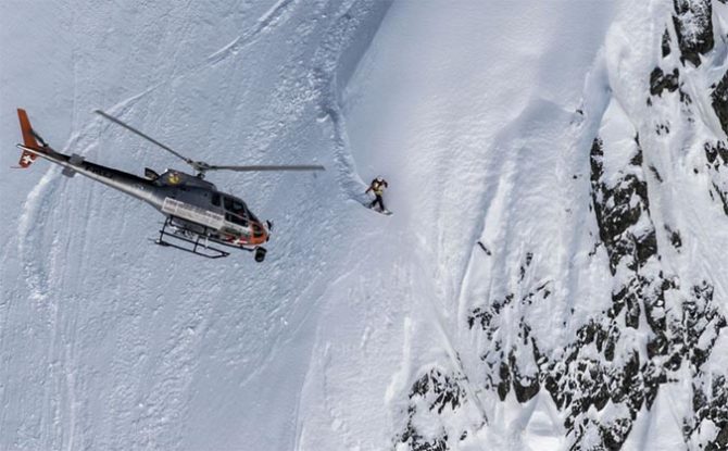 Estelle Balet, mid competition line. Photo: Freerideworldtour.com