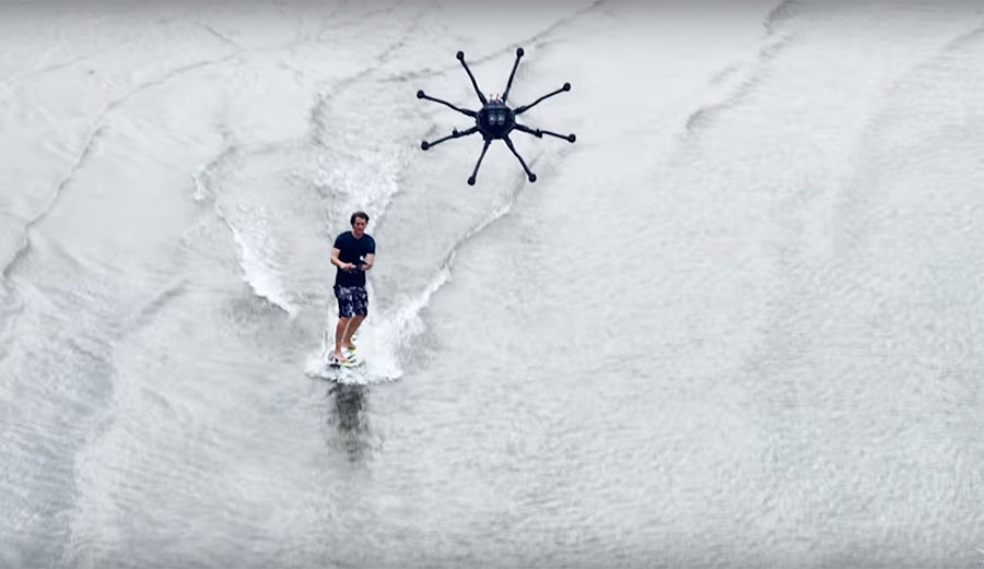 The Freefly Alta 8 actually whips this guy around pretty quickly.