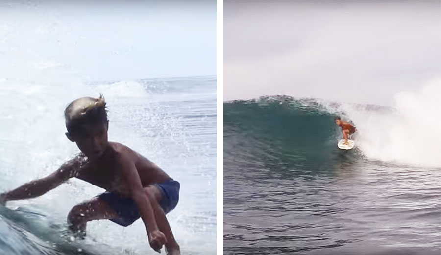 Kai Kai stepped up his game this week, paddling in on his own and getting micro shacked!