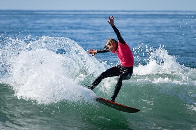 A competitor from the 1st annual Sonoma Coast Open of Surfing.