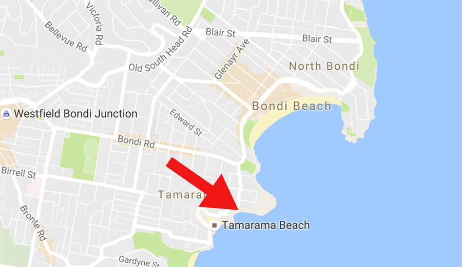 Mackenzie Bay, just north of Tamarama, is temporarily Mackenzie Beach.
