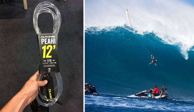 In the realm of big wave surfing, leashes can literally be a lifeline. Dakine has quietly been handing out leashes on the cliffs at Peah'i for those crazy enough to charge the place.
