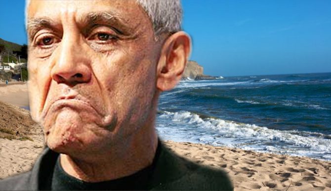 Vinod Khosla is suing two California agencies claiming he's been harassed since restricting access to Martins Beach. Photo: The Guardian/Energy Trends Insider  